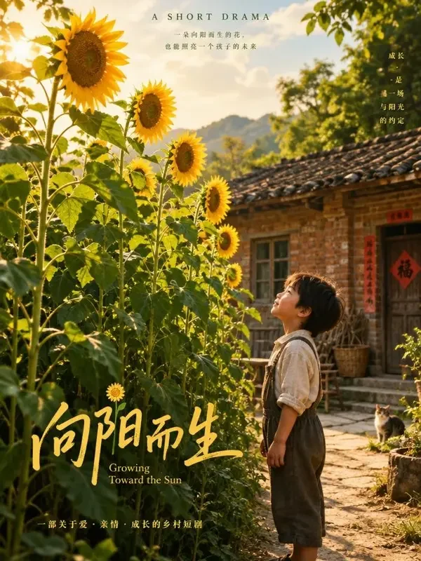 老屋门前的向日葵封面